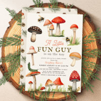 Little Fun Guy Mushroom Bee Boy Baby Shower
