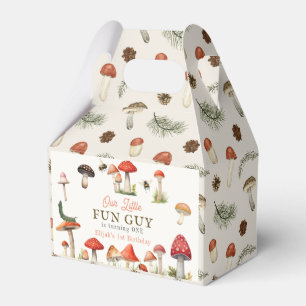 Little Fun Guy Mushroom Bee Boy Birthday Favor Boxes