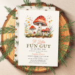 Little Fun Guy Mushroom Boy Baby Shower Invitation