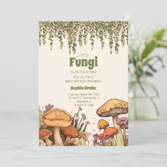Aperturee New Fungi Is On The Way Round Baby Shower Backdrop main image 1