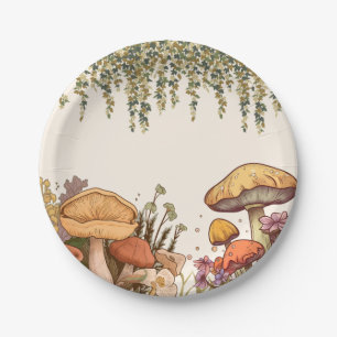 Little Fungi Mushroom Theme Paper Plates