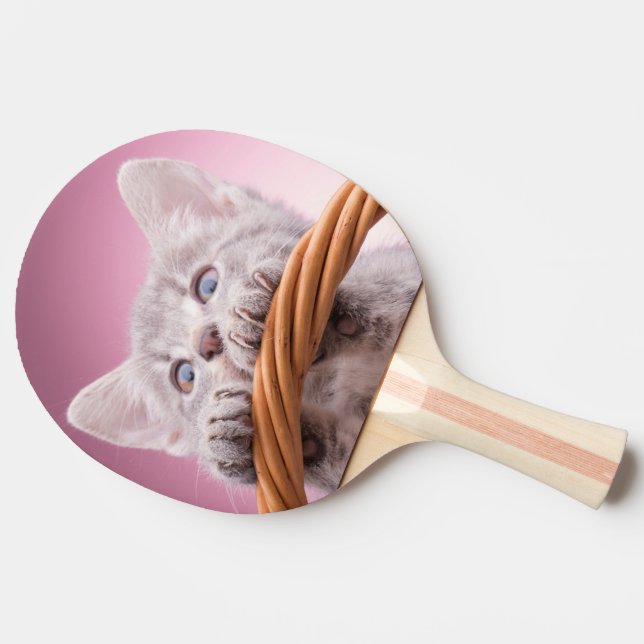 Little funny kitten Ping-Pong paddle (Side)