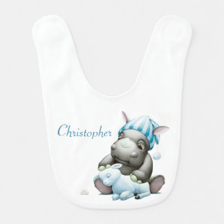 Little G the Baby Rhino Personalized Baby Bib