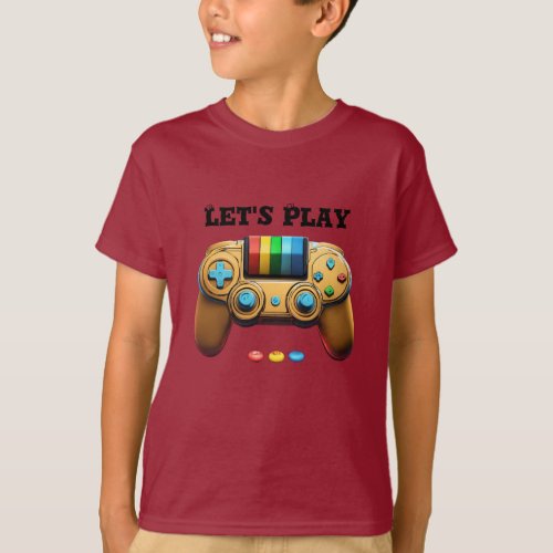 Little Gamer Big Dreams Kids Power Play  T_Shirt