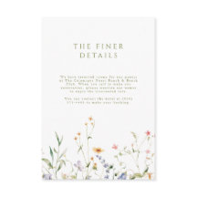 Little Garden Wedding Enclosure Card