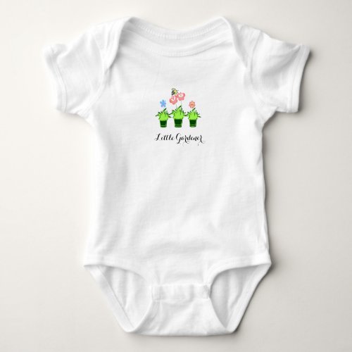 Little Gardener Cute flower plants Baby Bodysuit