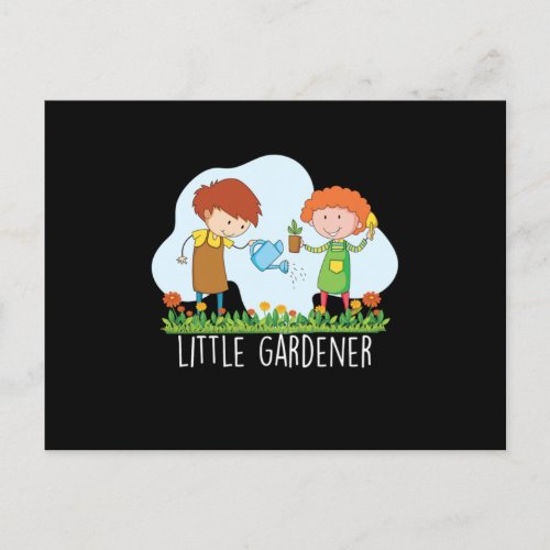 Little Gardener Cute Kids Gardening Flowers Gift Postcard