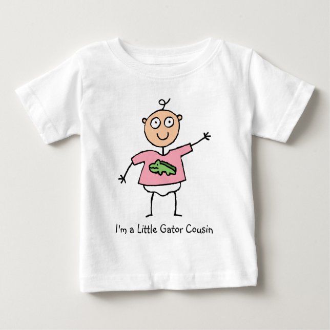 Little Gator Cousin - girl Baby T-Shirt (Front)