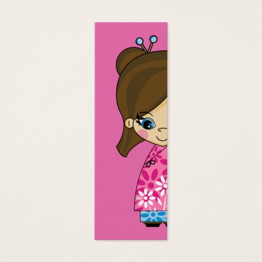 Customizable Little Geisha Girl Bookmark. Business Card Templates