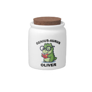 Little Geniusaurus Dinosaur Reading Book & Glasses Candy Jar