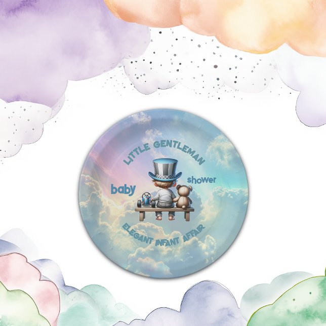 Little Gentleman Baby Shower | Paper Plates (Creator Uploaded)