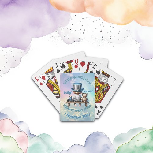 Little Gentleman Baby Shower  Playing Cards