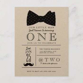 Little Gentleman Birthday Party Invite by RedefinedDesigns at Zazzle