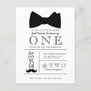 Little Gentleman Birthday Party Invite
