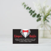Little Gentleman Diaper Raffle Ticket, Tuxedo Business Card (Standing Front)