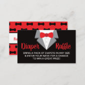 Little Gentleman Diaper Raffle Ticket, Tuxedo Business Card (Front/Back)