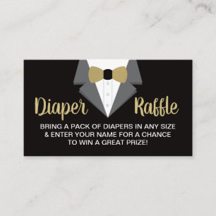 Little Gentleman Diaper Raffle Ticket, Tuxedo Business Card
