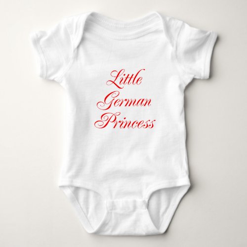 Little German Princess Baby Bodysuit