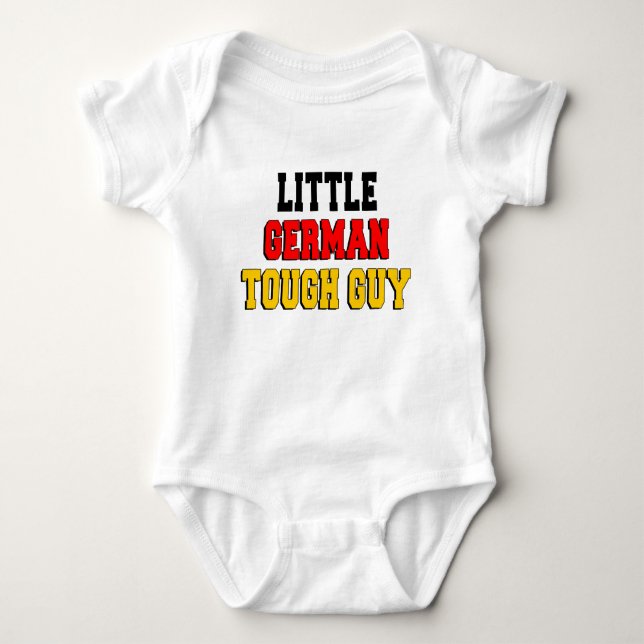 Little German Tough Guy Baby Bodysuit (Front)