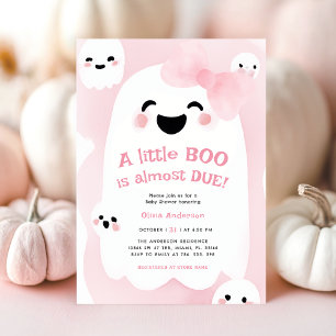 Little Ghost Boo Halloween Baby Shower Invitation