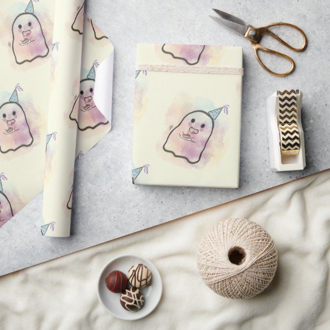 Little ghost celebration  wrapping paper (Crafts)