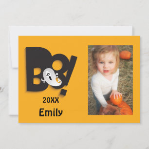 Little Ghost Customized Halloween Photo Frame Card