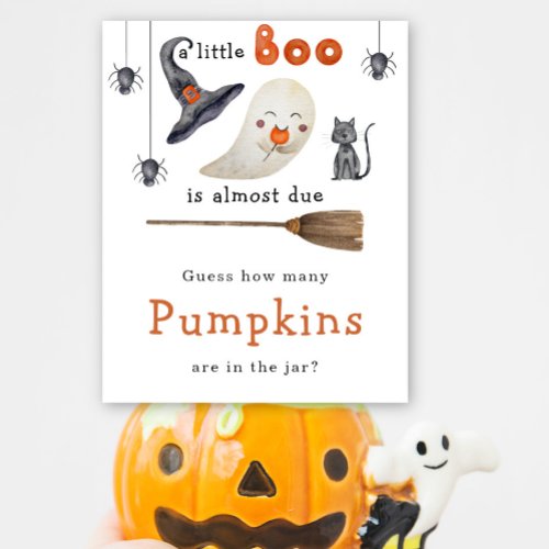 Little ghost _ How many pumpkins Poster