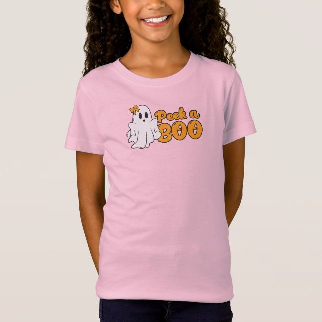 Little ghost Peek a boo halloween T-Shirt (Front)