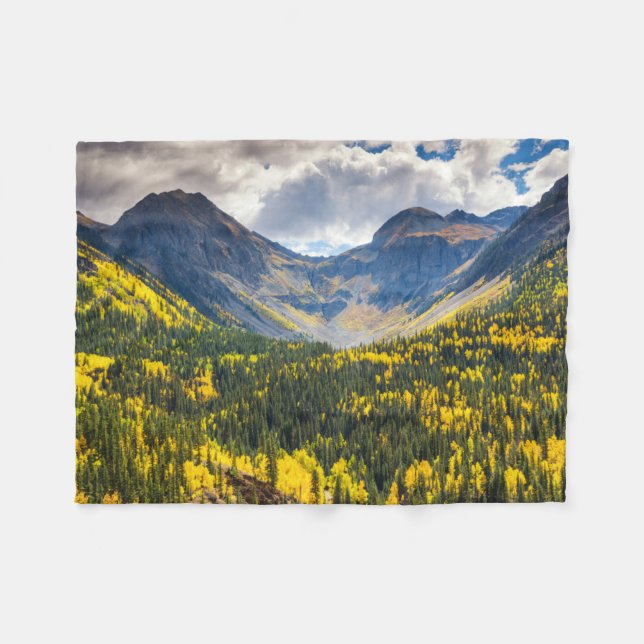 Little Giant & Kendall Peak, Silverton, Colorado Fleece Blanket (Front (Horizontal))