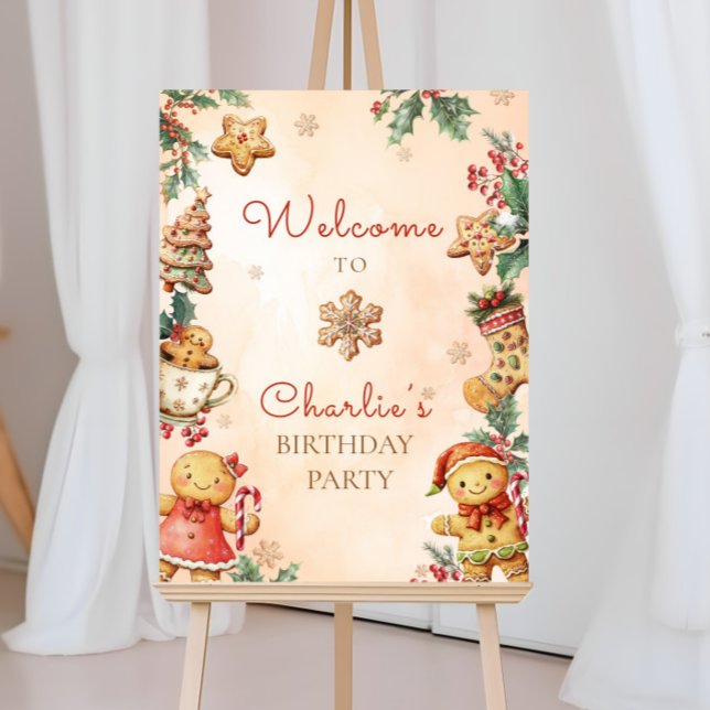 Little Gingerbread Birthday Christmas Welcome  Poster (Creator Uploaded)