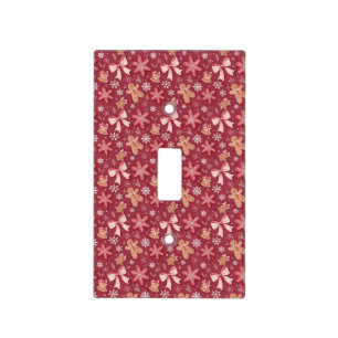 Little Gingerbread Man & Ribbon Bows Light Switch Cover