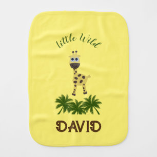 Little giraffe baby burp cloth