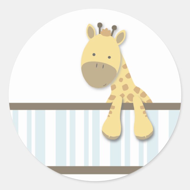 Little Giraffe {Blue} | Stickers (Front)
