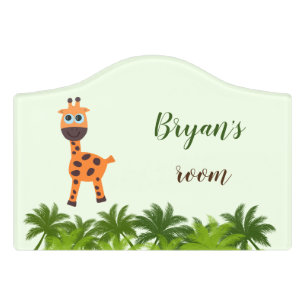 Little giraffe door sign