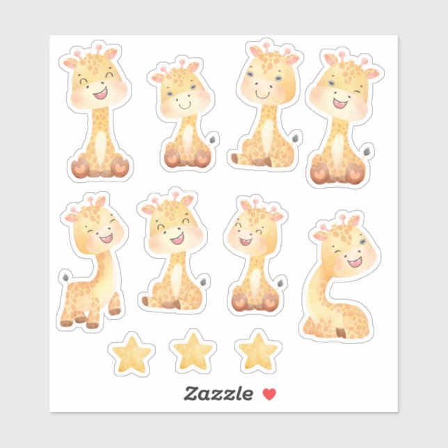 Little Giraffe Friends Sticker (Sheet)