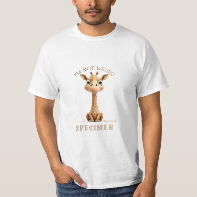 Little Giraffe I'm Not Weird I'm Rare Cute Funny T-Shirt (Front)
