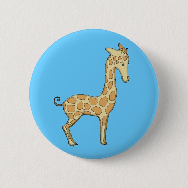 Little Giraffe Pinback Button (Front)