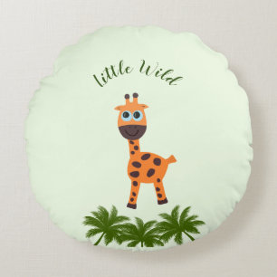 Little giraffe round pillow