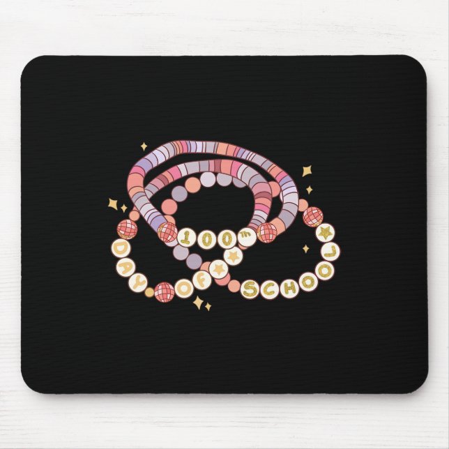 Little Girl 100 Days Of School Funny Friendship Br Mouse Pad (Front)