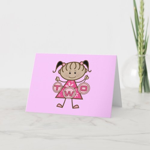 Little Girl 2nd Birthday T_shirts and Gifts Card