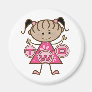 Little Girl 2nd Birthday T-shirts and Gifts Magnet