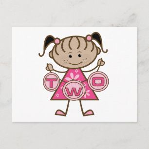 Little Girl 2nd Birthday T-shirts and Gifts Postcard