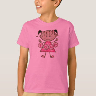 Little Girl 4th Birthday Tshirts and Gifts