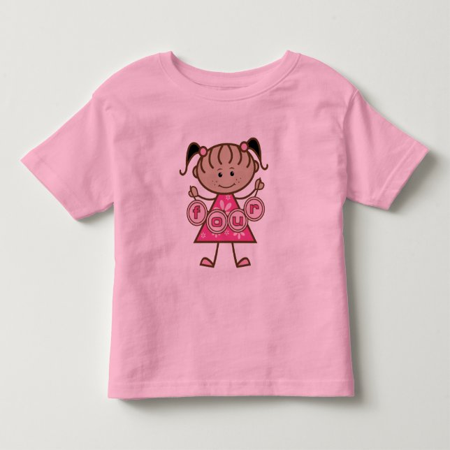 Little Girl 4th Birthday Tshirts and Gifts (Front)