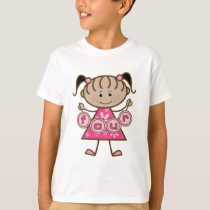 Little Girl 4th Birthday Tshirts and Gifts