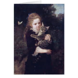 Little Girl and Cat Cards