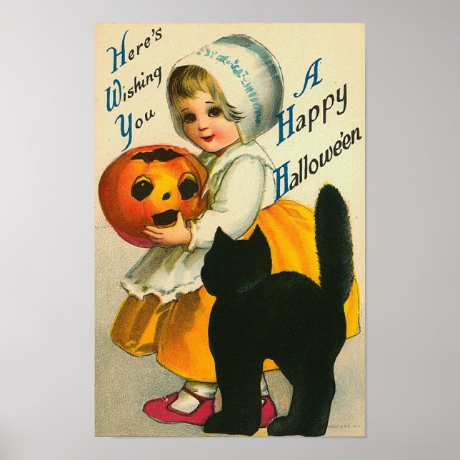 Little Girl and Cat Poster (Front)