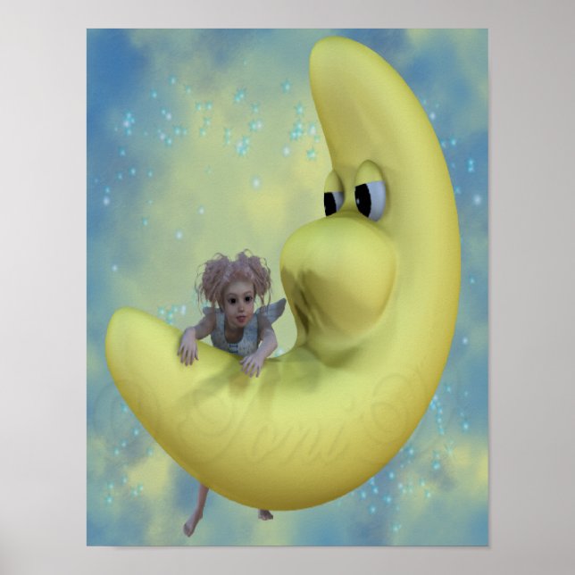 Little Girl Angel at Play Poster (Front)