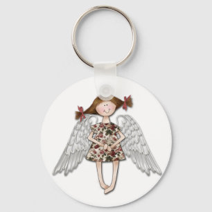 Little Girl Angel Keychain