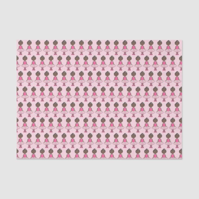 Little Girl Ballet Dancer Pink Tutu Ballerina Rose Tissue Paper (Front)